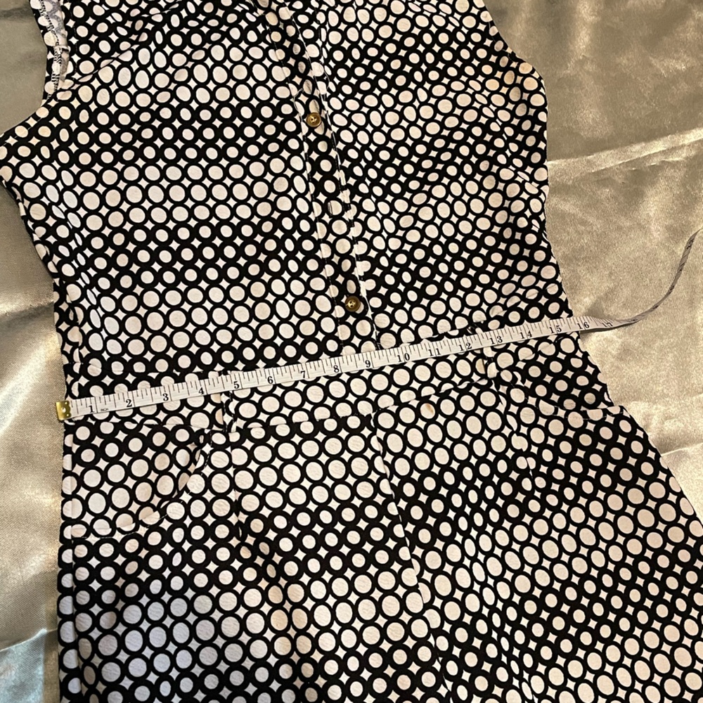 Button Up Printed Long Wide Leg Pant jumpsuit size L - Picture 3 of 7